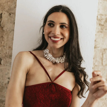 Choker Melanesia XL Ed. Limitada Plata Perlas