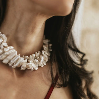 Choker Melanesia XL Ed. Limitada Plata Perlas