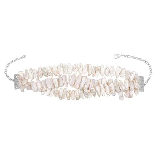 Choker Melanesia XL Ed. Limitada Plata Perlas