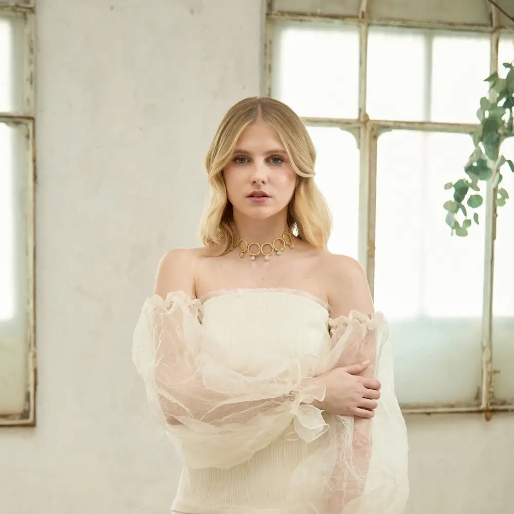 Choker Narinari Piedra Lunar