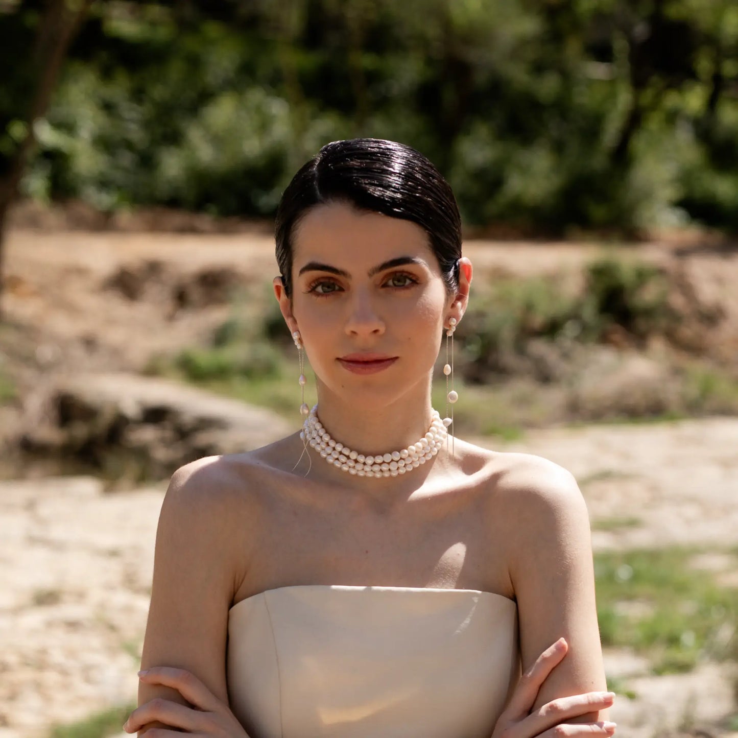 Cascata Earrings Limited Edition Silver Pearls