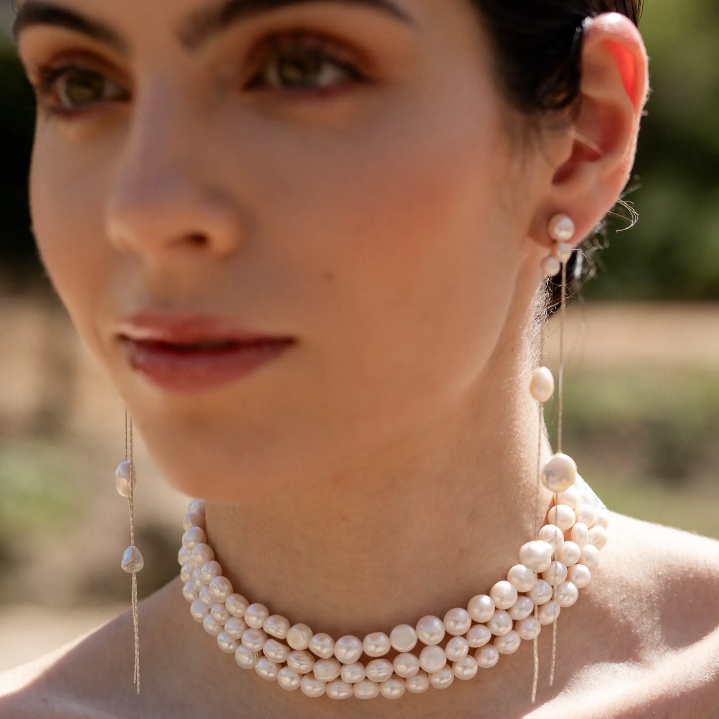 Cascata Earrings Limited Edition Silver Pearls