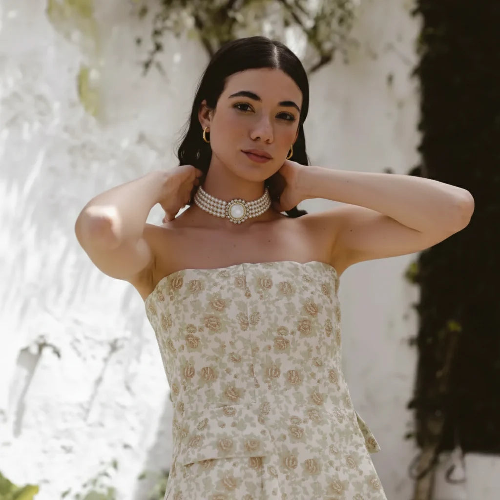 Choker Vintage Anise Perlas