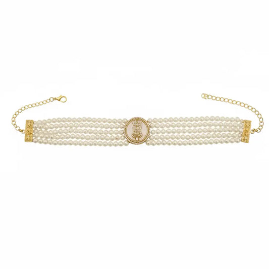 Choker Vintage Avelin Perlas