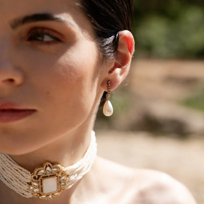 Choker Vintage Baline Mini Perlas