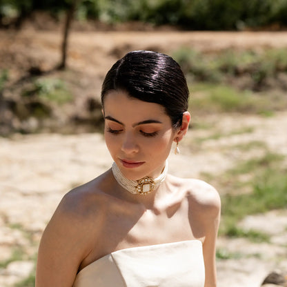 Choker Vintage Baline Mini Perlas