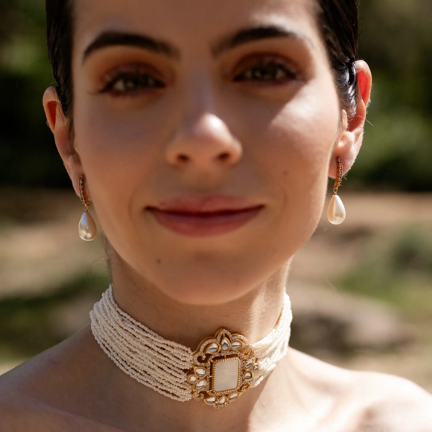 Choker Vintage Baline Mini Perlas