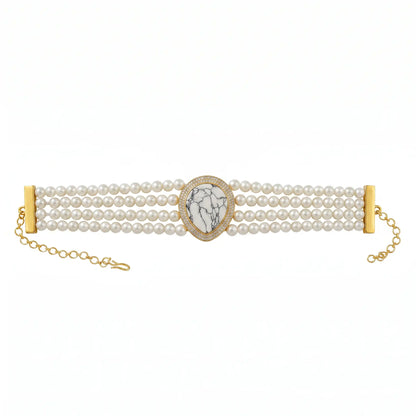 Vintage Eira Marble Pearls Choker