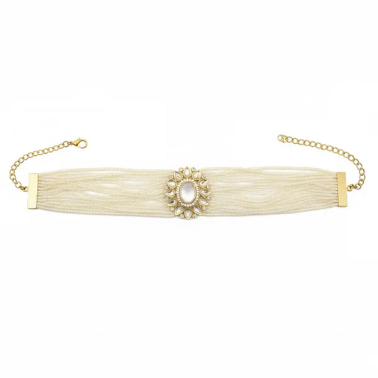 Choker Vintage Melisa Mini Perlas