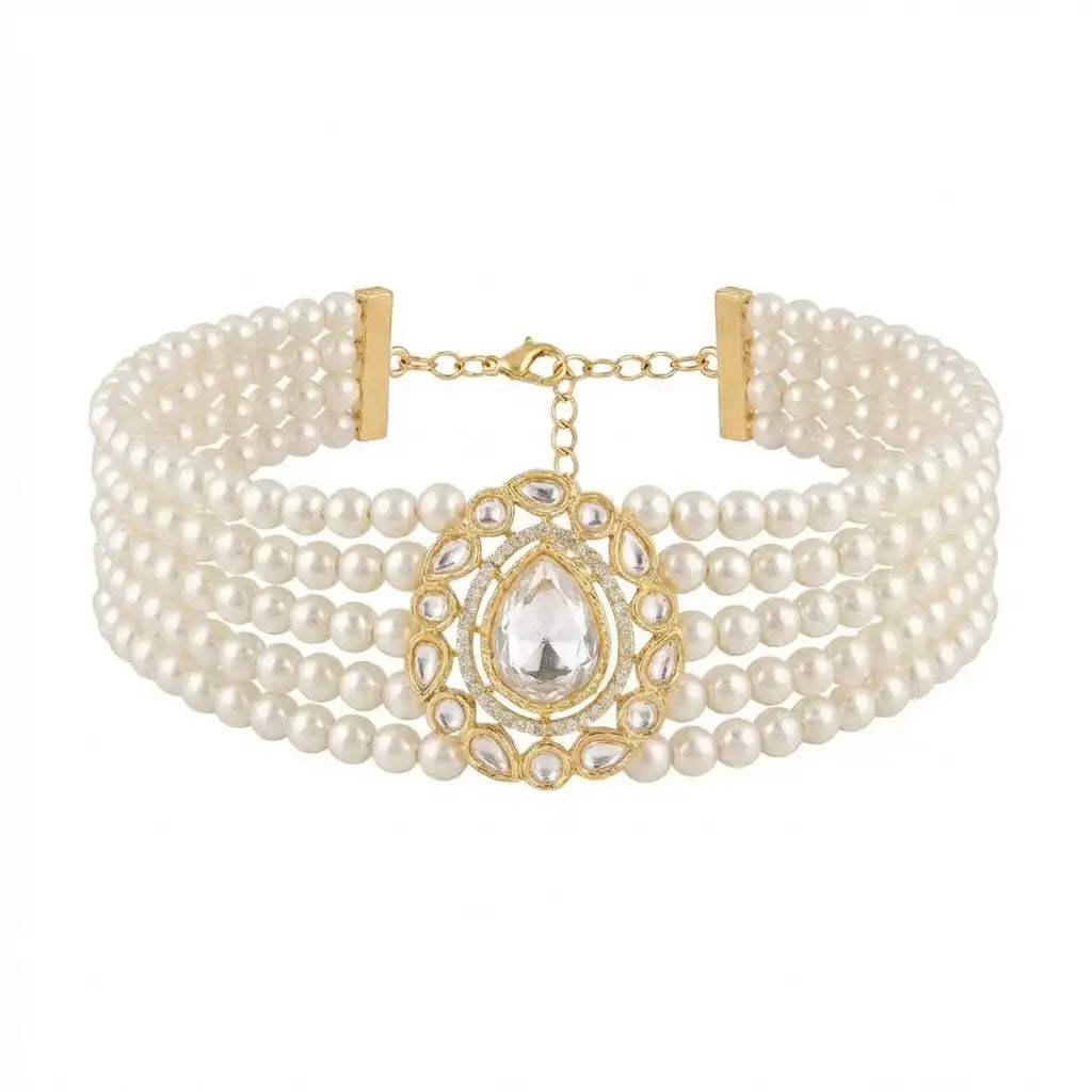 Zaria Vintage Pearl Choker
