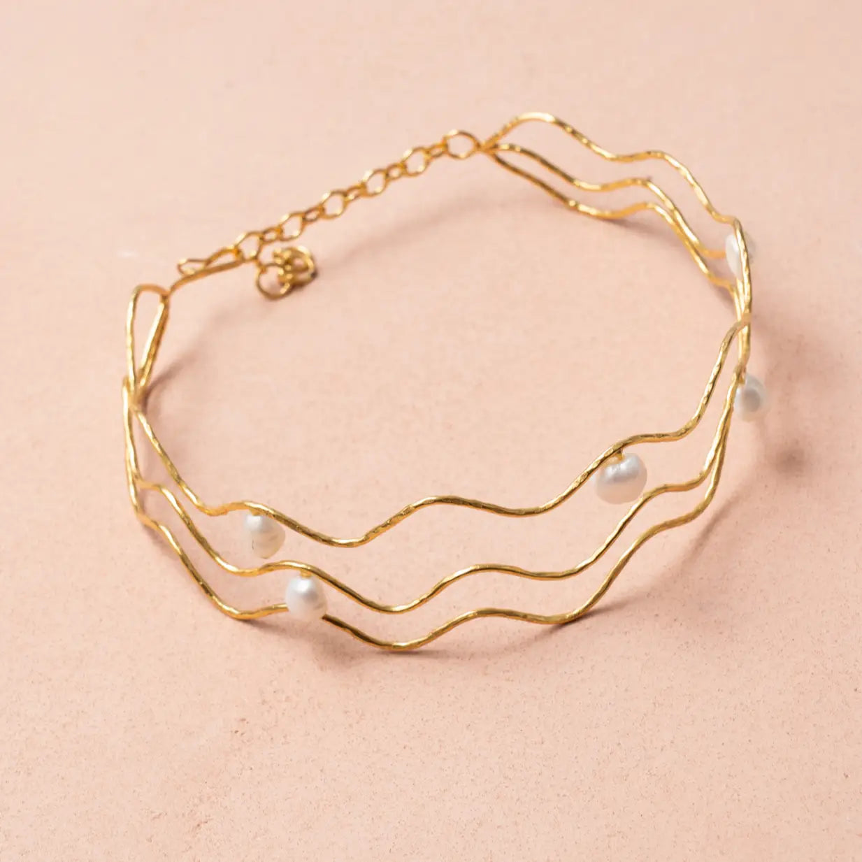 Choker Ondas Perlas