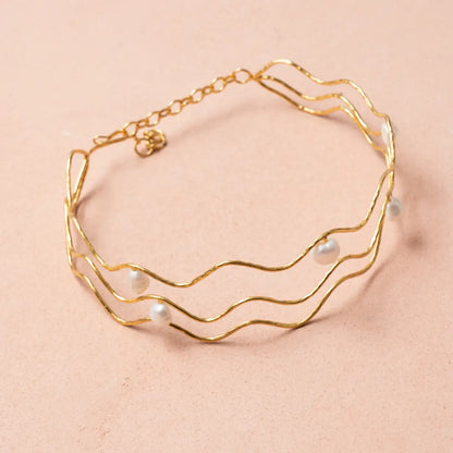 Choker Ondas Perlas