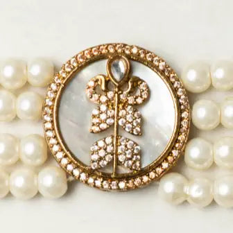 Choker Vintage Avelin Perlas