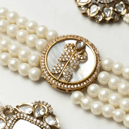 Choker Vintage Avelin Perlas