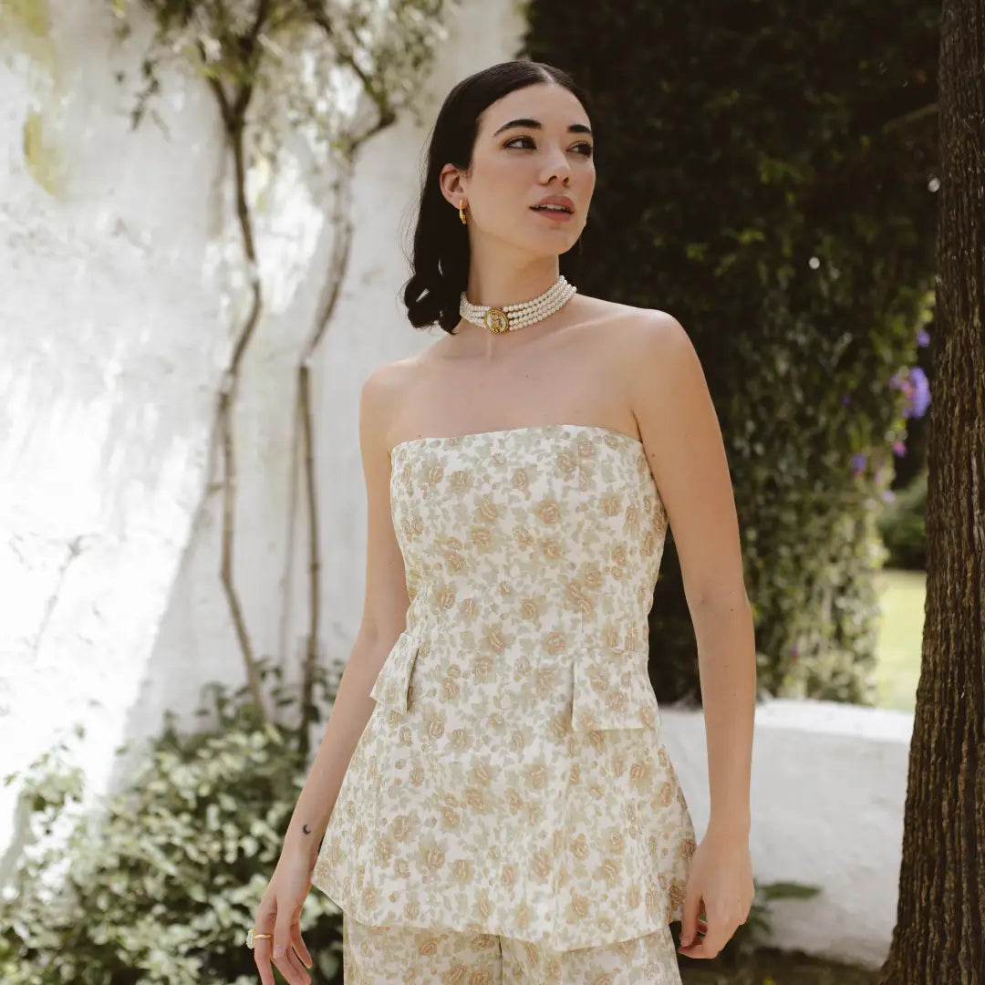 Choker Vintage Avelin Perlas