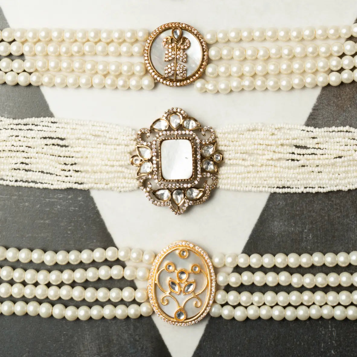 Choker Vintage Avelin Perlas