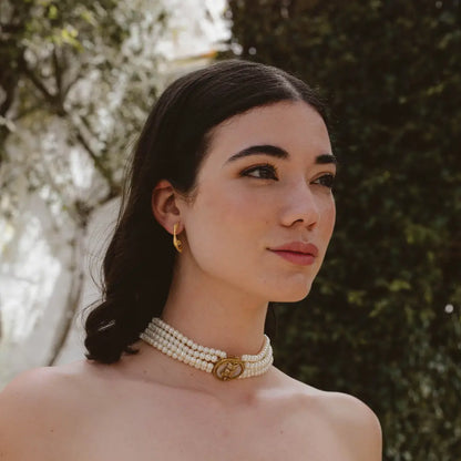 Choker Vintage Avelin Perlas