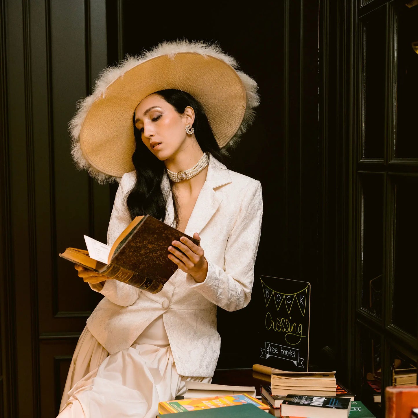 Choker Vintage Avelin Perlas