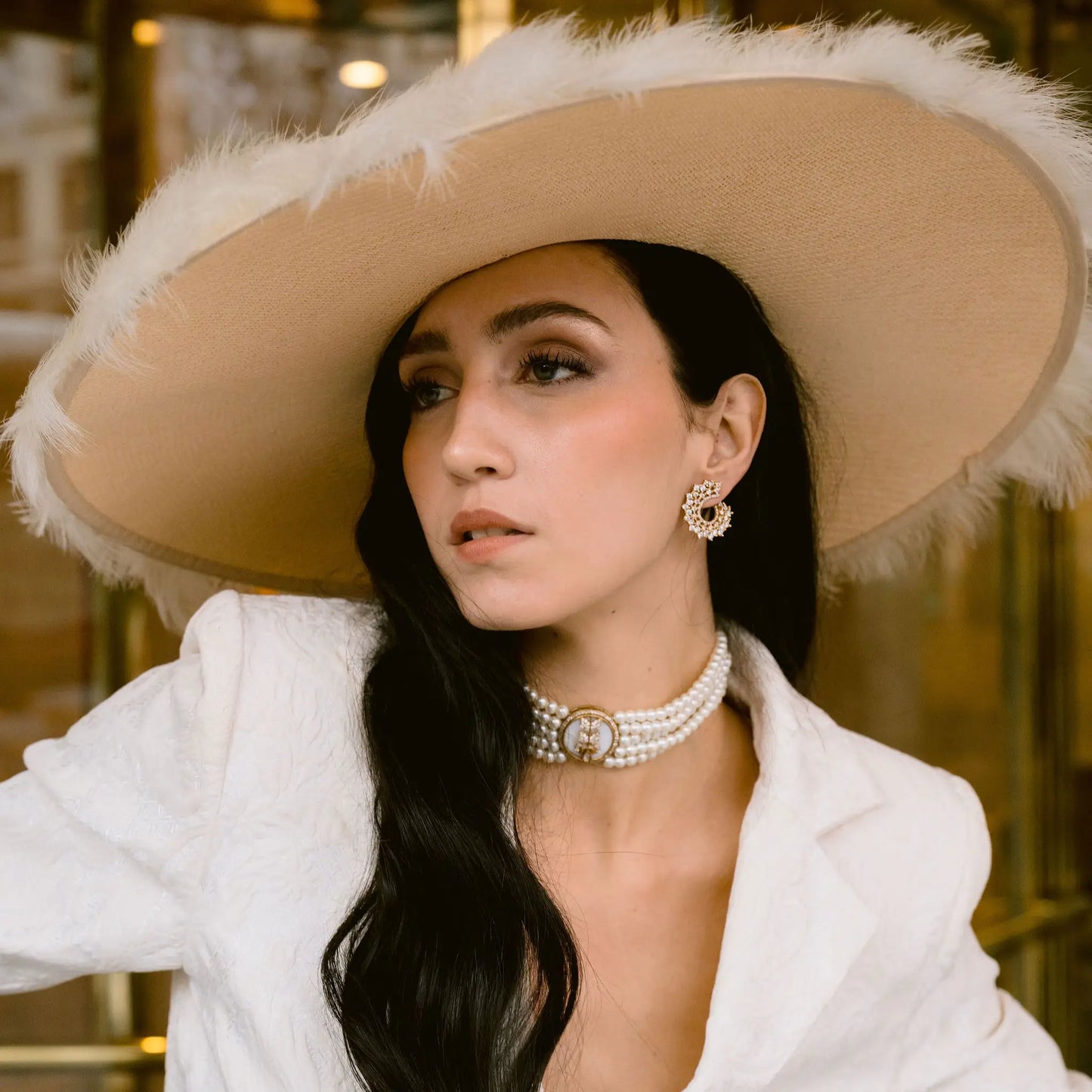 Choker Vintage Avelin Perlas