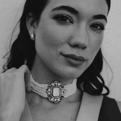 Choker Vintage Baline Mini Perlas