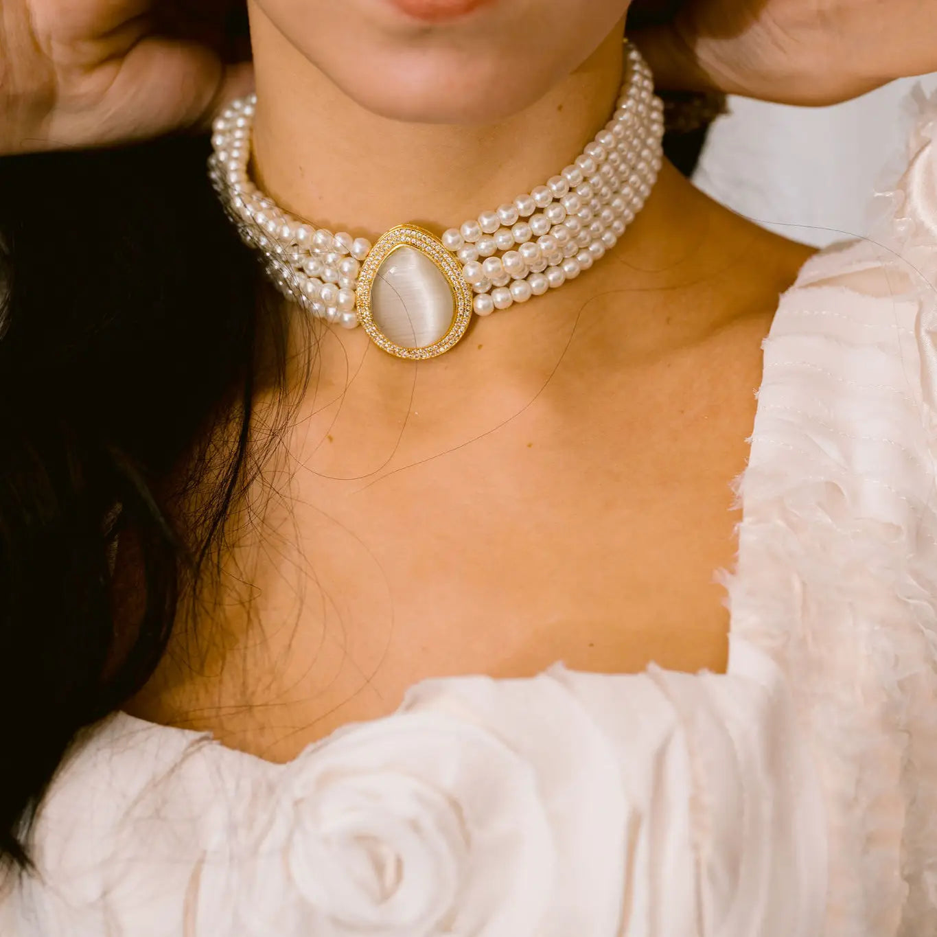 Choker Vintage Isolde Perlas