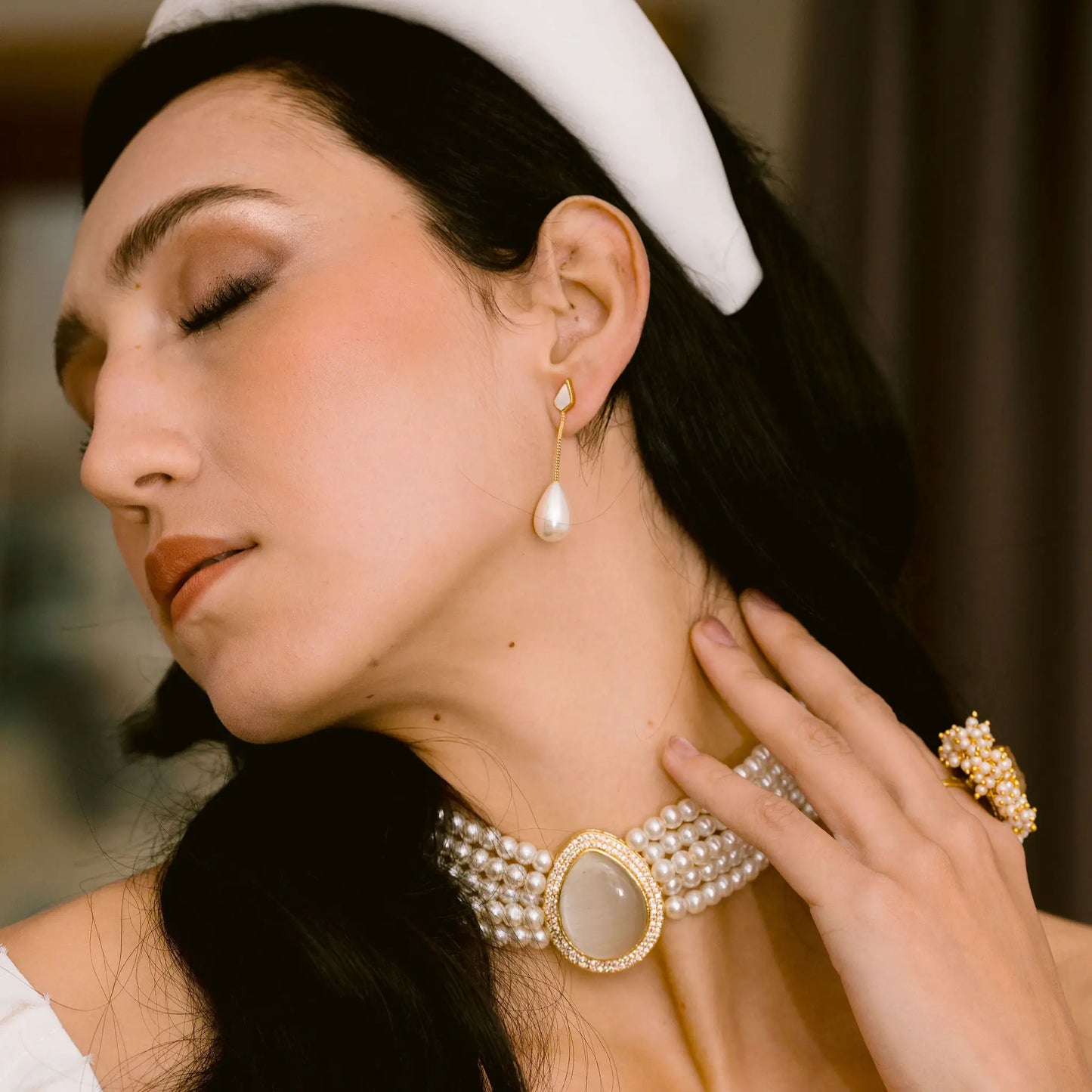 Choker Vintage Isolde Perlas