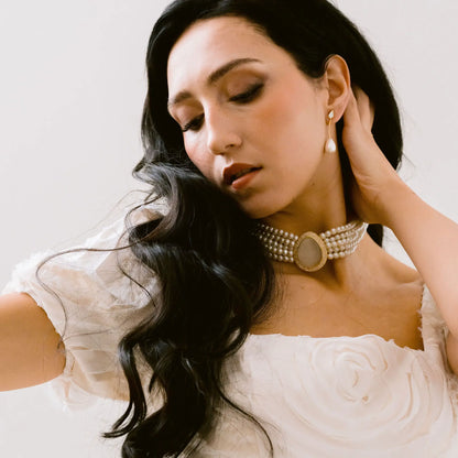 Choker Vintage Isolde Perlas