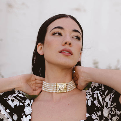 Choker Vintage Liora Perlas