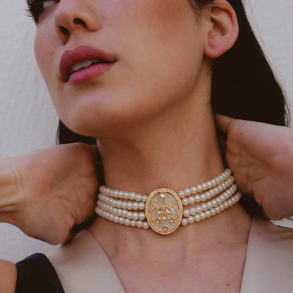 Choker Vintage Selin Perlas