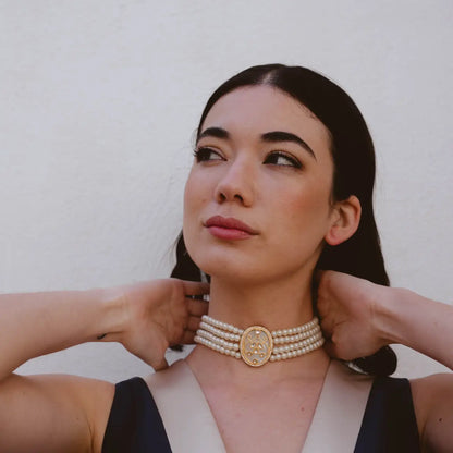 Choker Vintage Selin Perlas