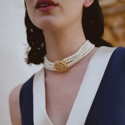 Choker Vintage Selin Perlas