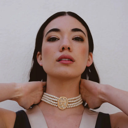 Choker Vintage Selin Perlas