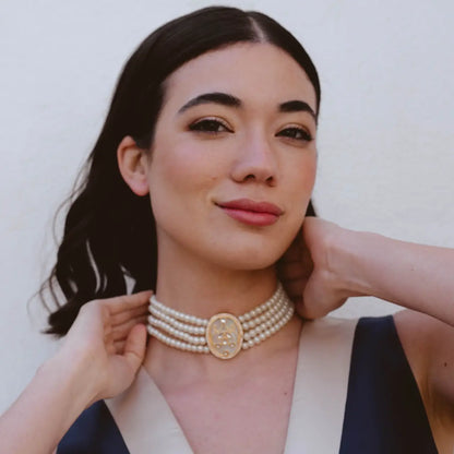 Choker Vintage Selin Perlas