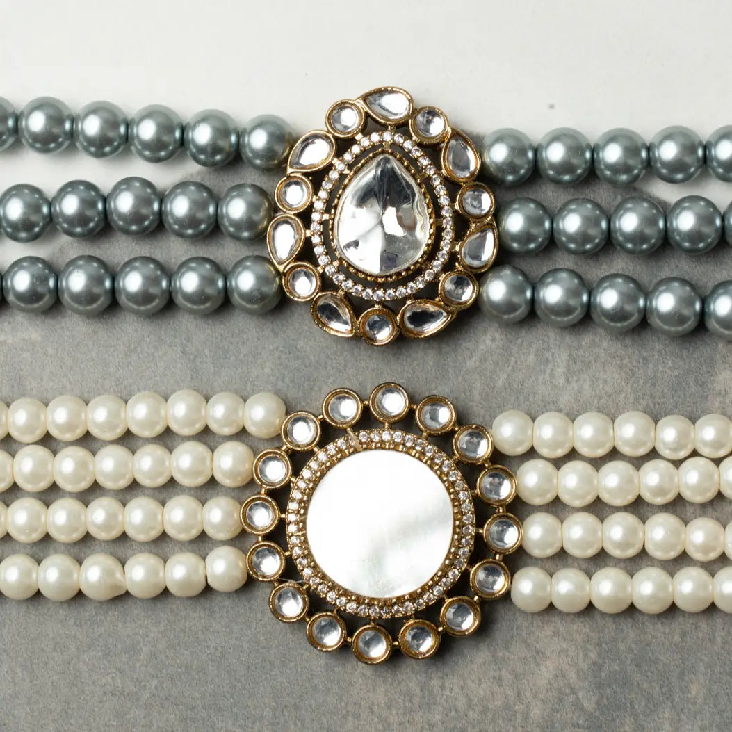 Choker Vintage Zaria Gris