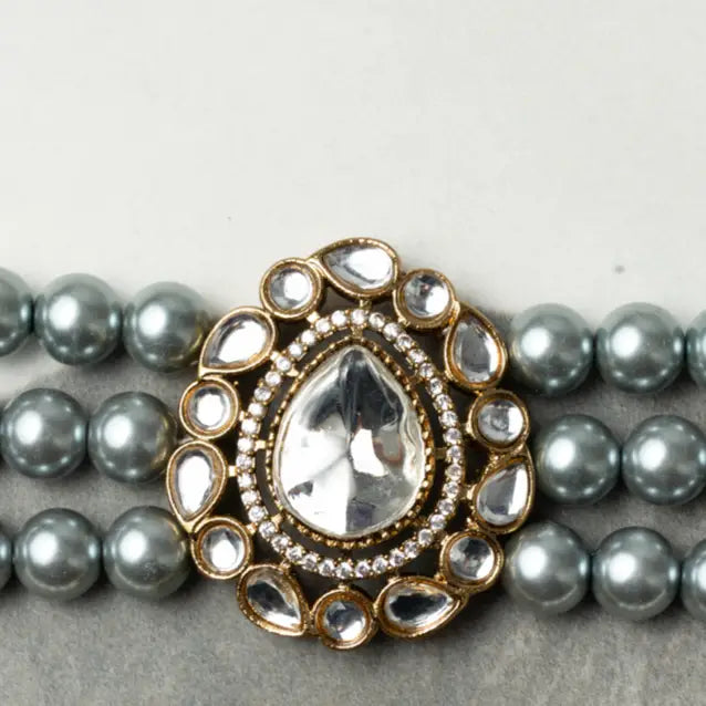 Choker Vintage Zaria Gris