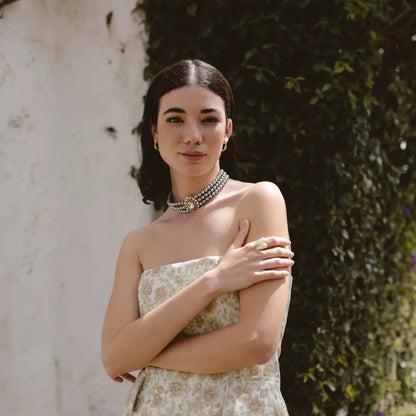 Choker Vintage Zaria Gris