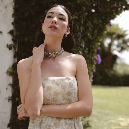 Choker Vintage Zaria Gris