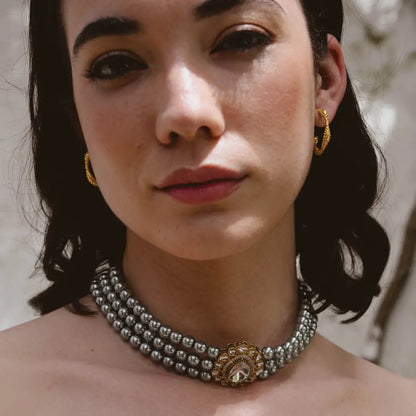 Choker Vintage Zaria Gris