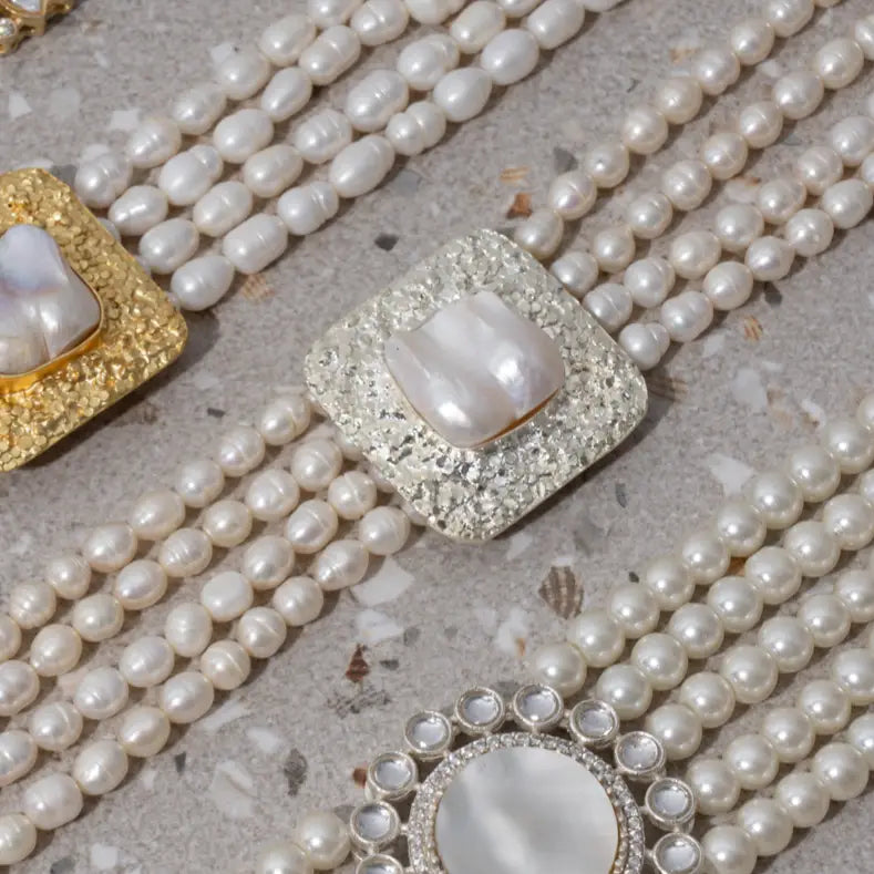 Choker Trier Ed. Limitada Plata Perlas