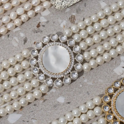 Choker Vintage Anise Plata Perlas