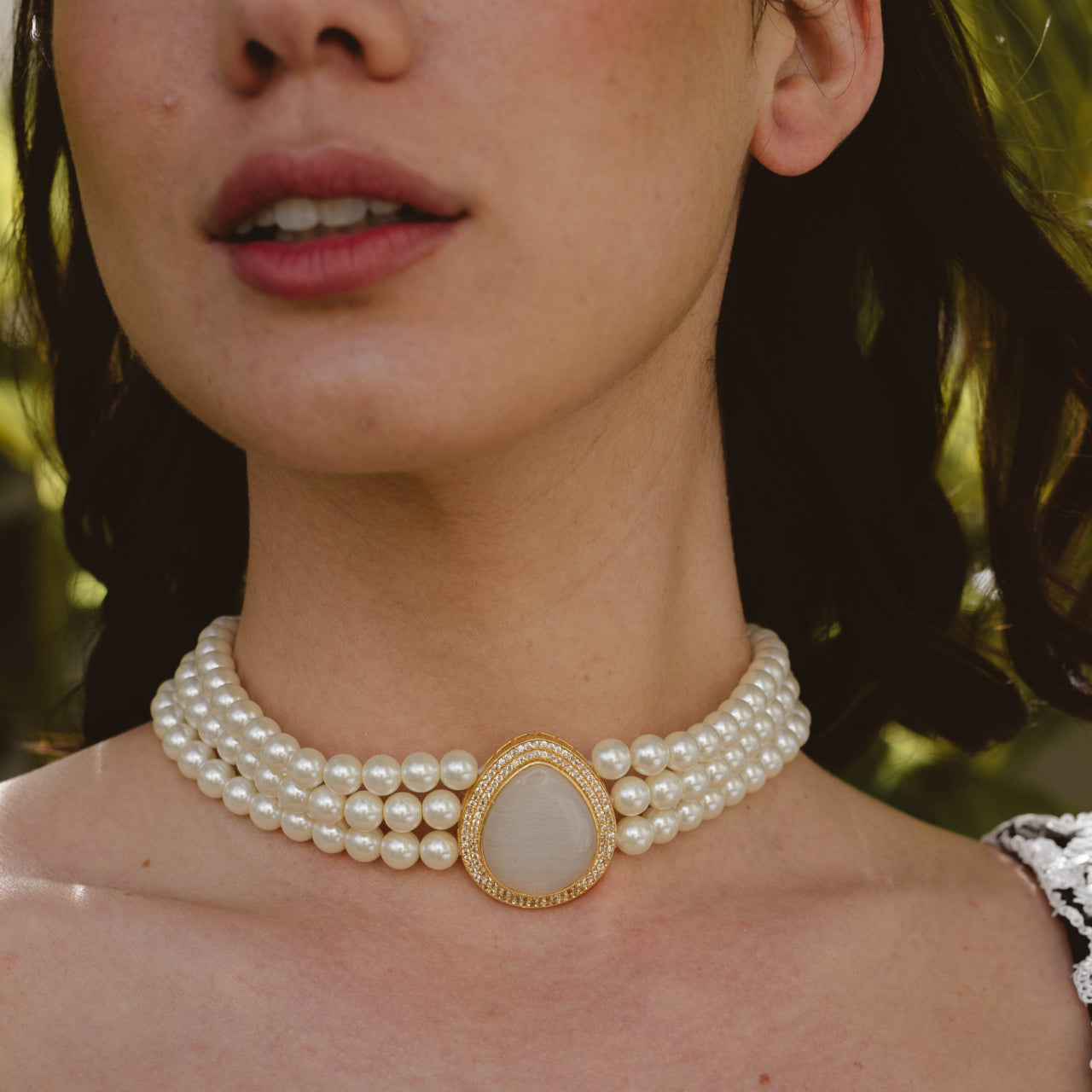 Choker Vintage Isolde Perlas