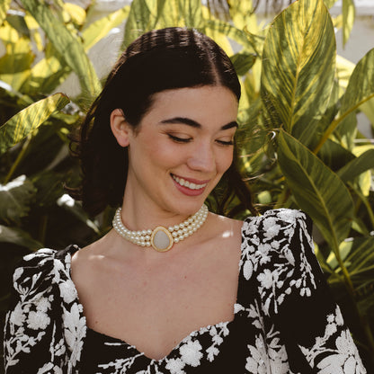 Choker Vintage Isolde Perlas