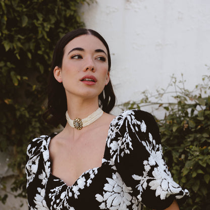 Choker Vintage Isolde Perlas