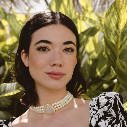 Choker Vintage Isolde Perlas