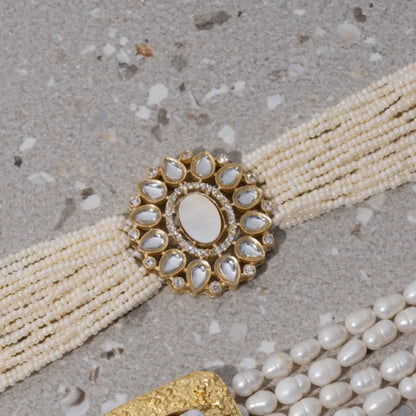 Choker Vintage Melisa Mini Perlas