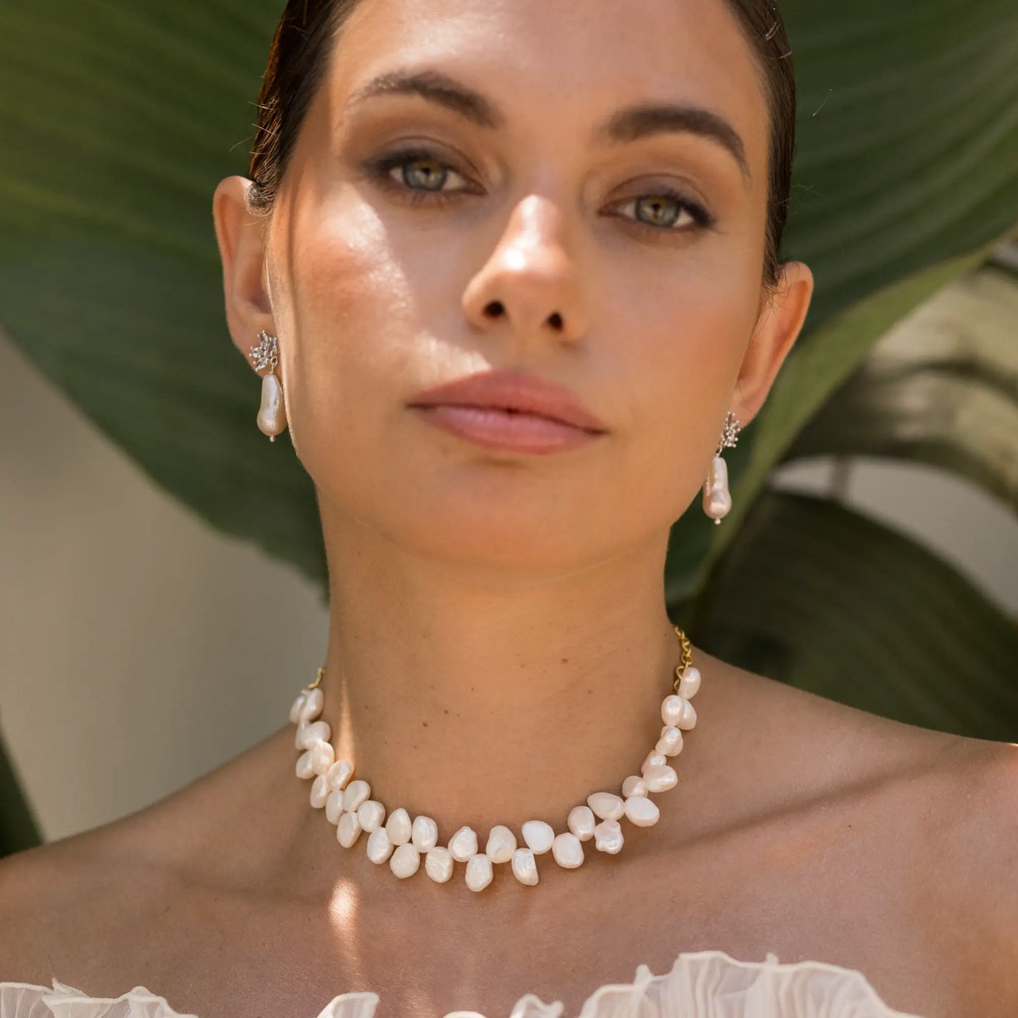 Pendientes Perlesia Plata Shine Perla