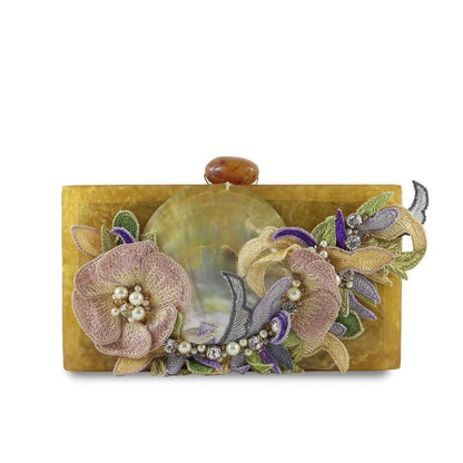 Clutch Capricho Floral Beige