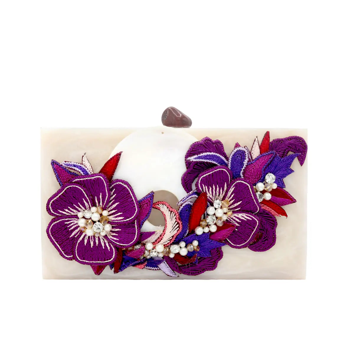 Clutch Capricho Floral Morado