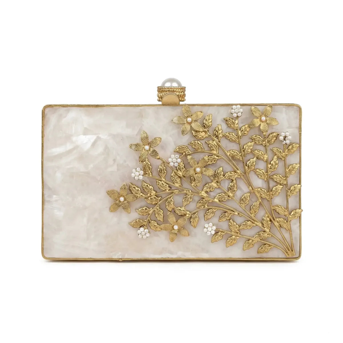 Clutch Deluxe Jardín Nácar