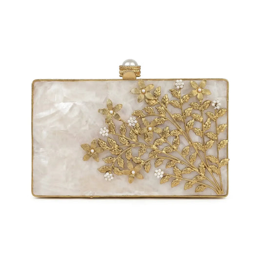 Clutch Deluxe Jardín Nácar